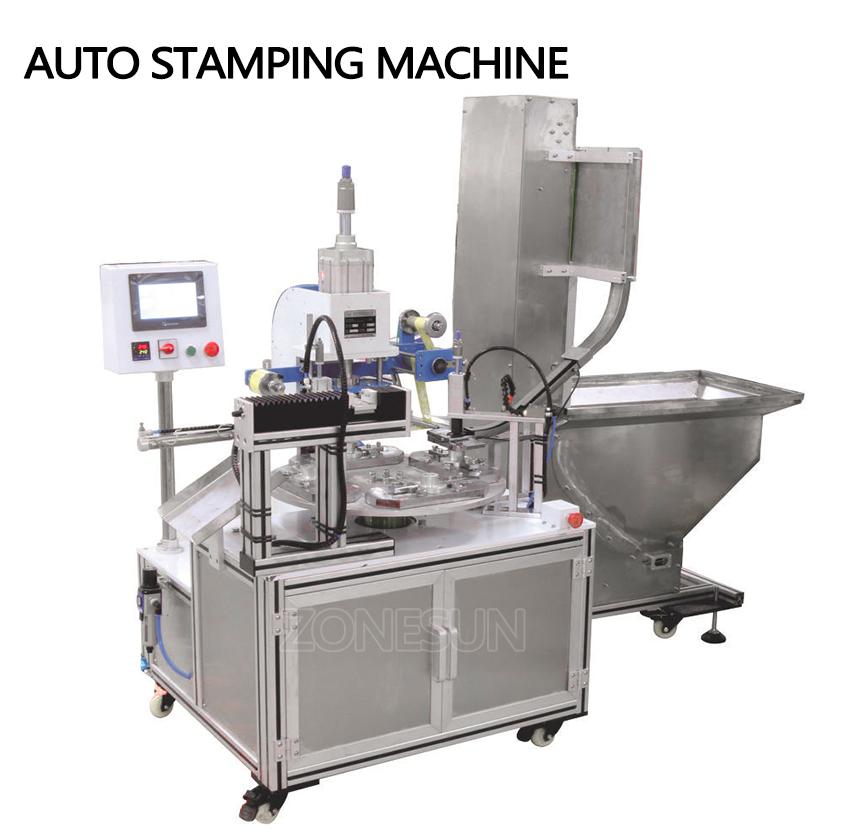 ZONESUN ZY-819S3 Automatic Flat Rotary Stamping Machine Can feed bottle caps automatically Customize the machine according to your product