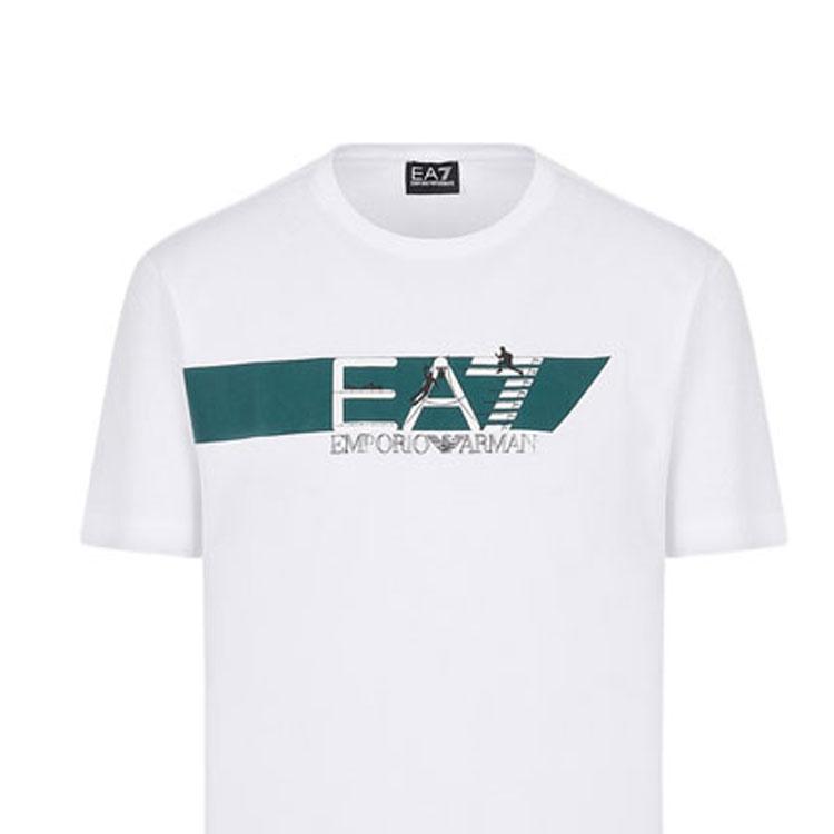 Emporio Armani Ss23 Letter Print Short Sleeve T-Shirt Men Tops White 3RPT39-PJ7CZ-1100