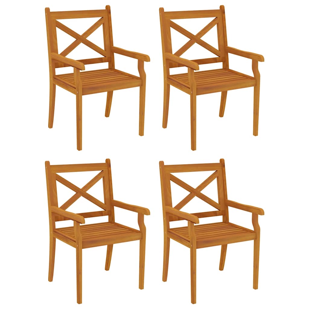 Set da Pranzo da Giardino a 5 Pezzi in Legno Massello di Acacia