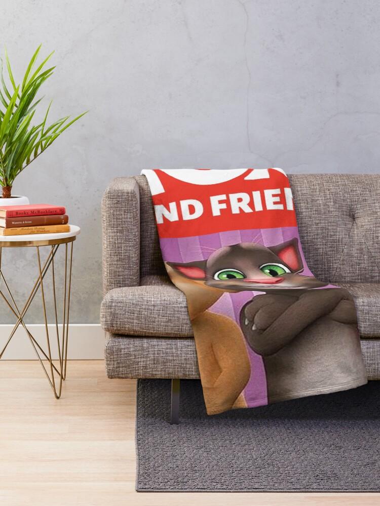 My Talking Tom  Throw Blanket with Sixtom and Friends  Cozy Soft Plush for Kids and Adults 100cmx150cm