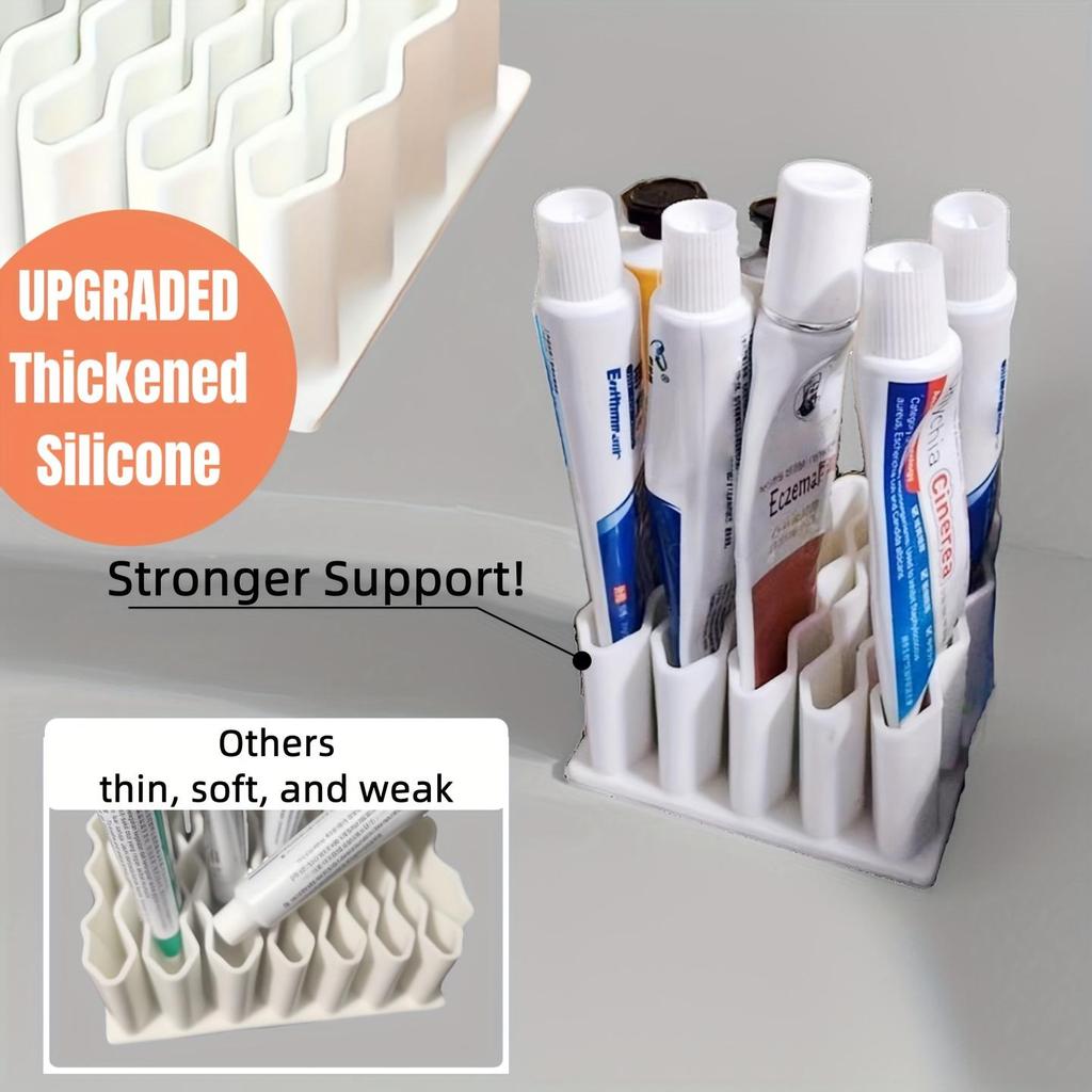 Compact 32-Slot Flexible Ointment Organizer for Medicine and Makeup Storage