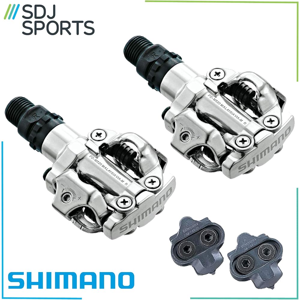 Shimano SPD Pedals Silver EPDM520S Lightweight Durable Design Cycling Accessories