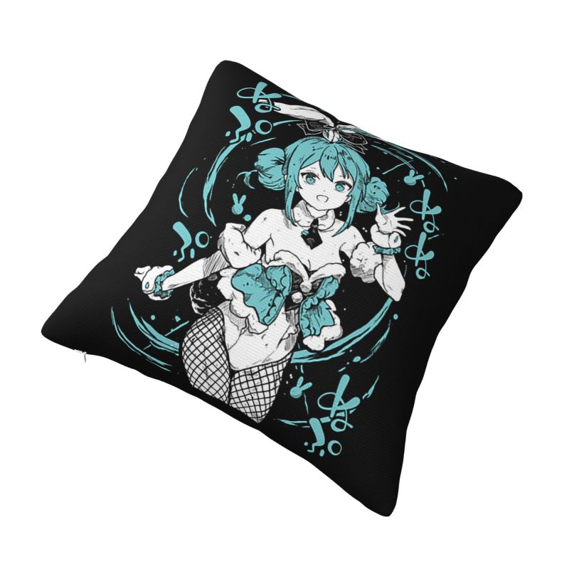 Custom Hatsunes Miku Anime Pillow Covers Cartoon Manga Luxury Cushion Cover Soft Pillowcase