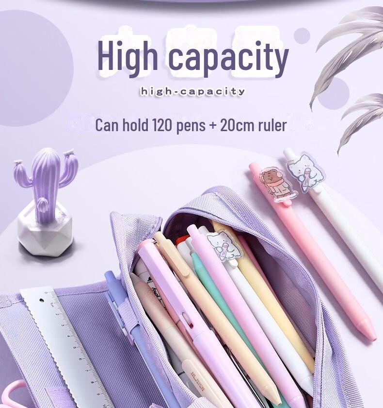Large Capacity Multifunctional Pencil Case for Primary & Junior High School Girls