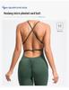 Adjustable Strap Flare Bodysuit Yoga Wear - European & American Sports Fitness Jumpsuit