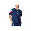 Adidas Originals Comfortable And Stylish Crew Neck Pullover Pattern Print Short Sleeve T-Shirt Men Tops Navy-Blue IY4631