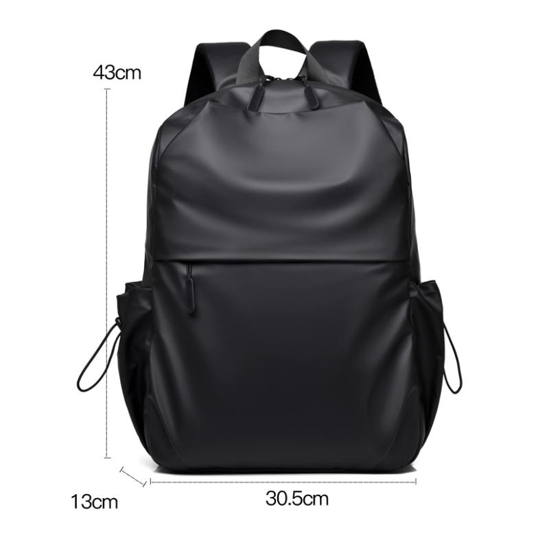 Stylish Black Casual Daypack with Adjustable Shoulder Straps, Large Capacity, for School, Travel, Commuting, Backpack for School