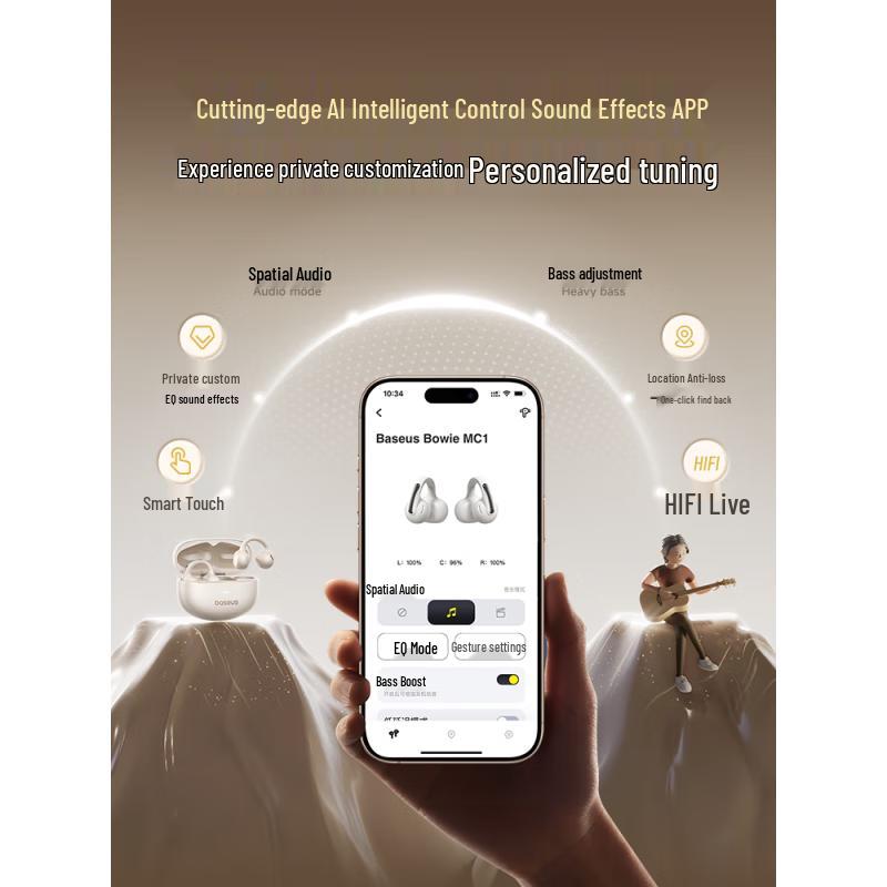 Baseus MC1 Open-Ear Wireless Sport Ear Clip Headphones