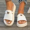 Fashion Women's Simple, Fashionable and High-quality Thick Heel Sandals Summer Outdoor Fashionable Toe Open Style Shoes