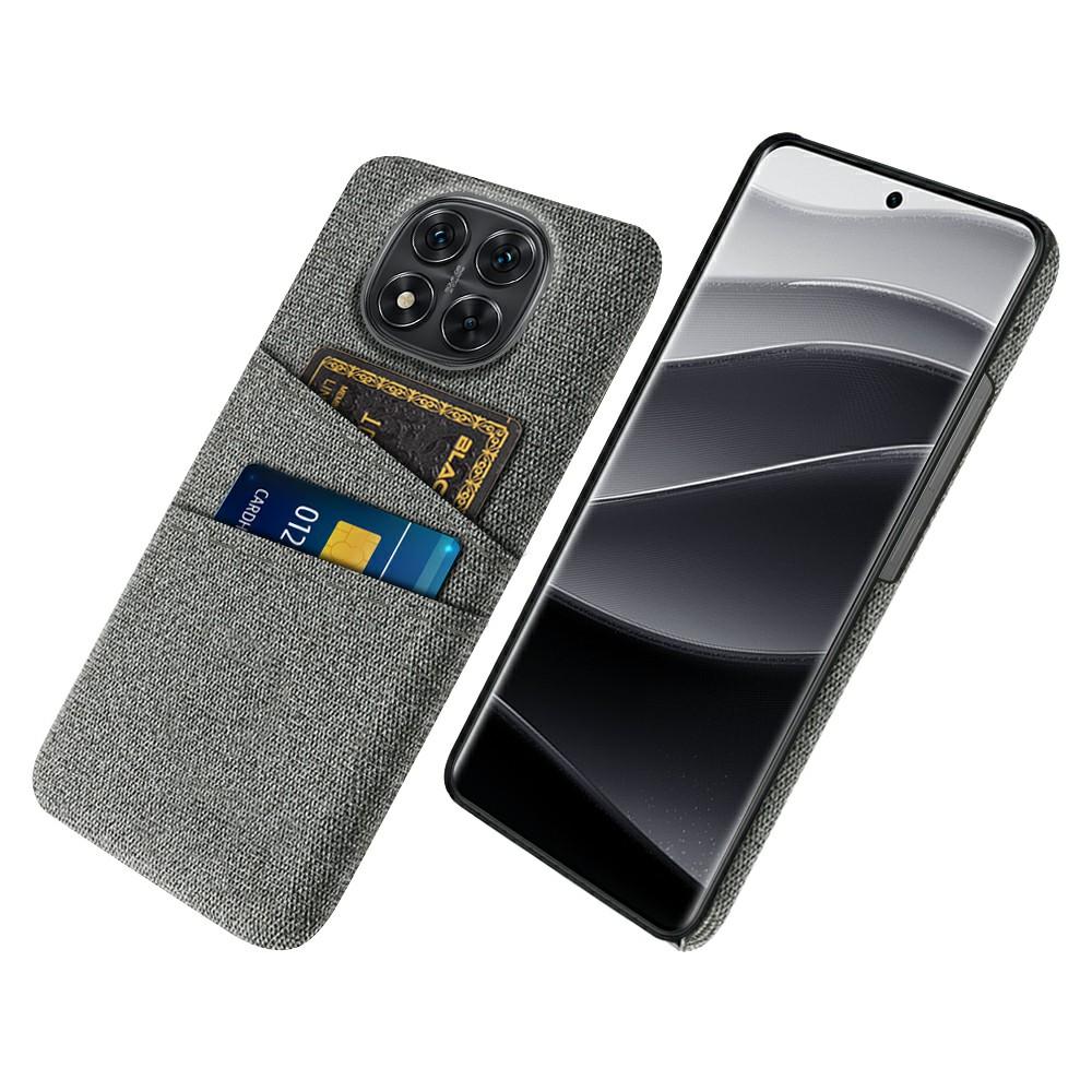Für Xiaomi Redmi Note 14 Pro 5G/Poco X7 5G Hülle Stoff+Hartes PC Handy-Cover mit Dual-Kartenfächern