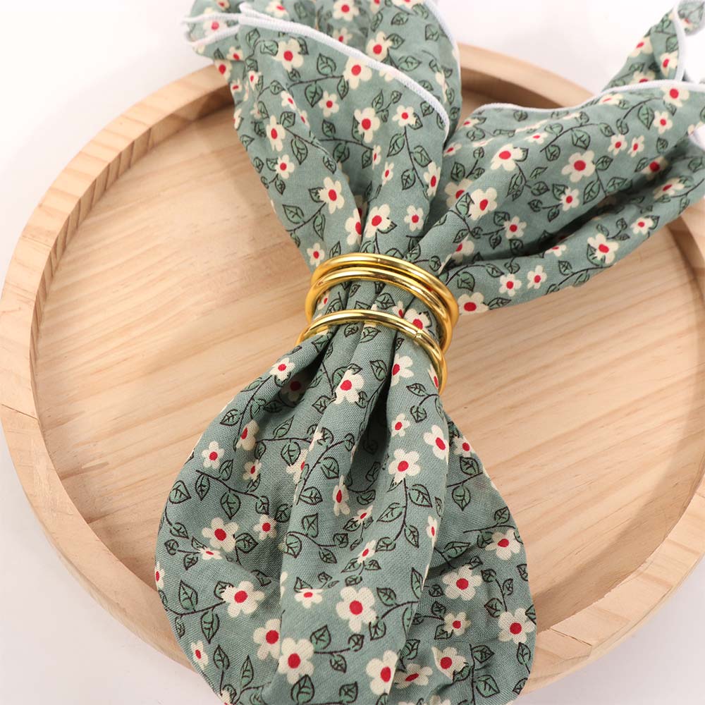 10Pcs Stainless Steel Round Napkin Ring Minimalist Style Napkin Buckle  For Table Settings