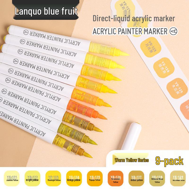 New Colors: Blue Fruit Liquid Acrylic Markers - Beautiful Black Skin Tone for Children s Watercolor Painting & Student Drawing Inspire Creativity