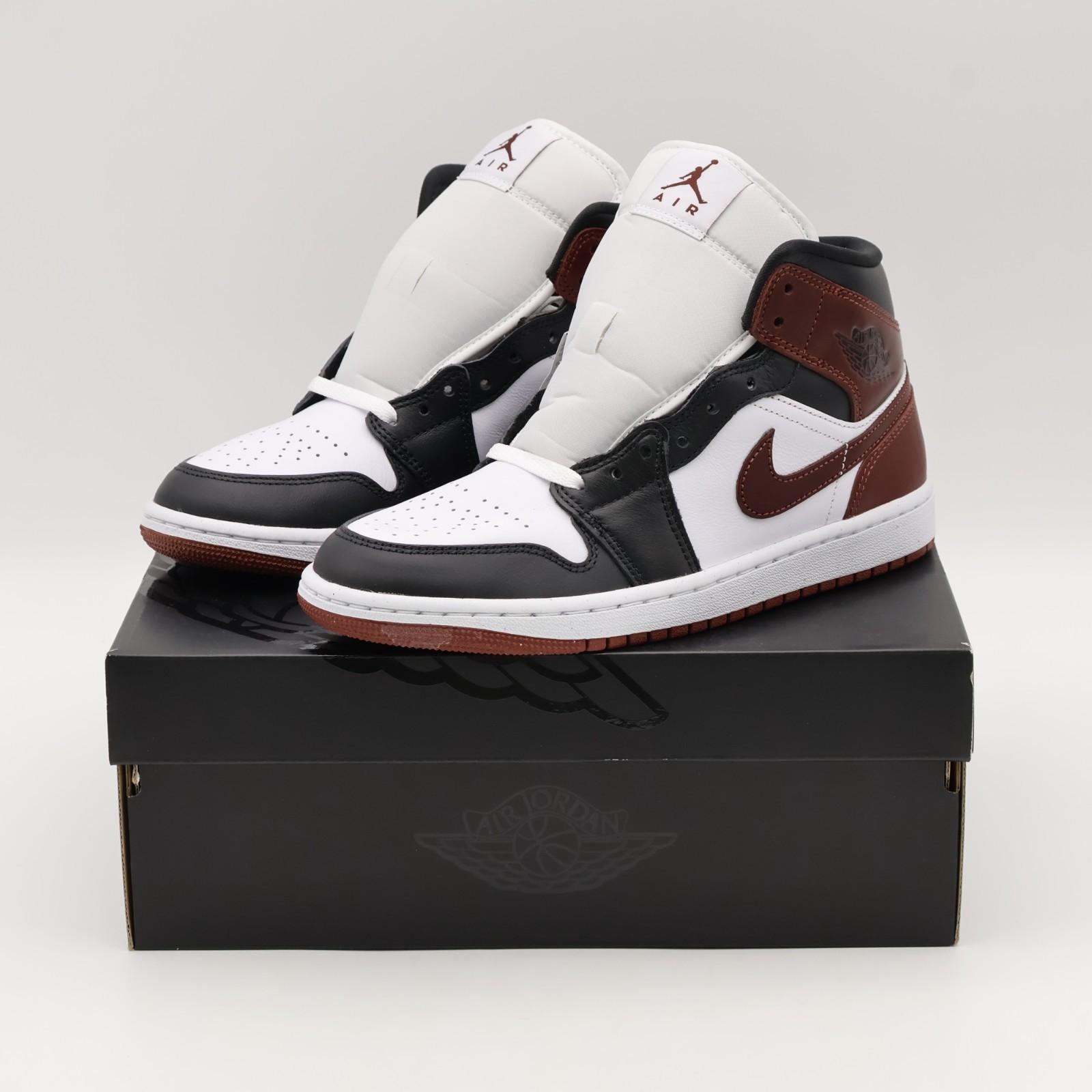 HF3216-102 Nike Air Jordan 1 Mid SE White Black Dark Pony (Men s) 11