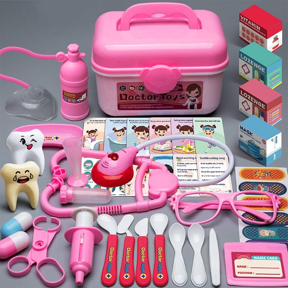 Accessories Doctor Toys Pink Blue Role-playing Games Simulation Doctor Set  Educational Gift