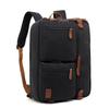 Herren-Rucksack Cool Bell Multifunktionaler Canvas-Rucksack & Umhängetasche & Umhängetasche & Handtasche für 15,6/17,3-Zoll-Laptop Schwarz/Grau CB5005