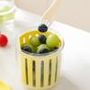 Vegetable Fruit Shaker Cup with Detachable Sauce Compartment Portable Large Capacity Breakfast Storage Container