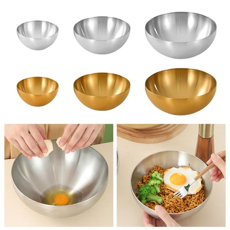 Stainless Steel Meal Prepping Bowl Easy To Clean Serving Bowls Reusable Salad Bowl Practical Mixing Bowl for Salad