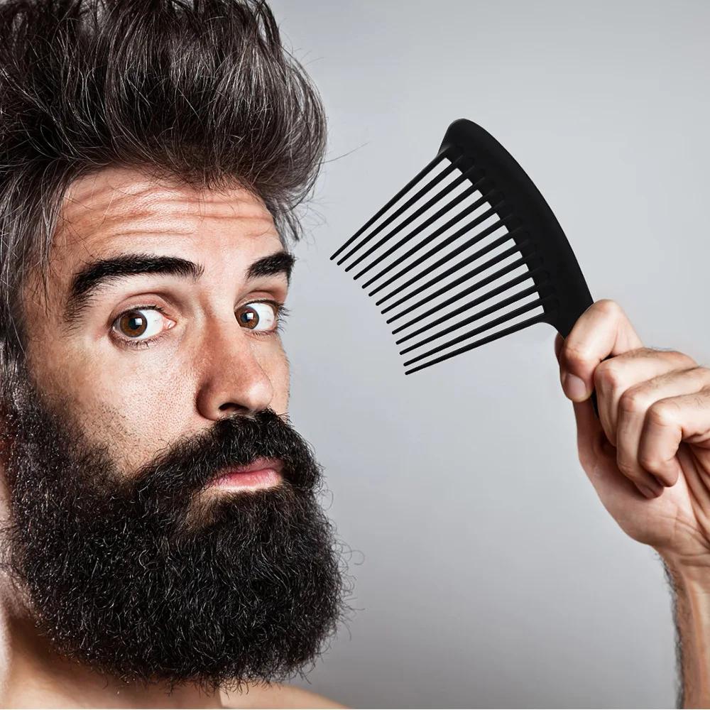 Thick Wide Tooth Comb Smooth Reduce Hair Lose Wet Long Curly Detangling Hairbrush Oil Head Back Professional Comb Barber Combs