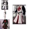Stylish Medieval Templar Knight Crusader Surcoat Outfit Cosplay Costume