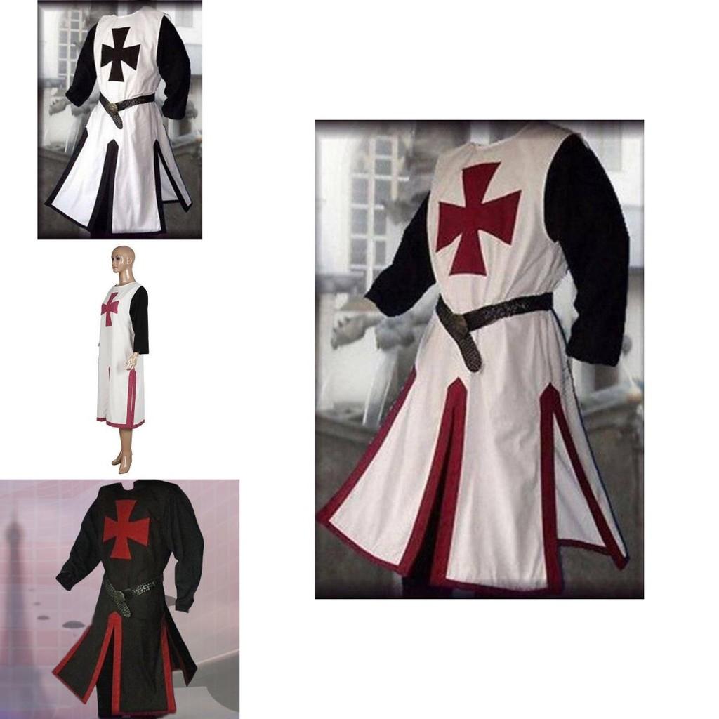Stylish Medieval Templar Knight Crusader Surcoat Outfit Cosplay Costume