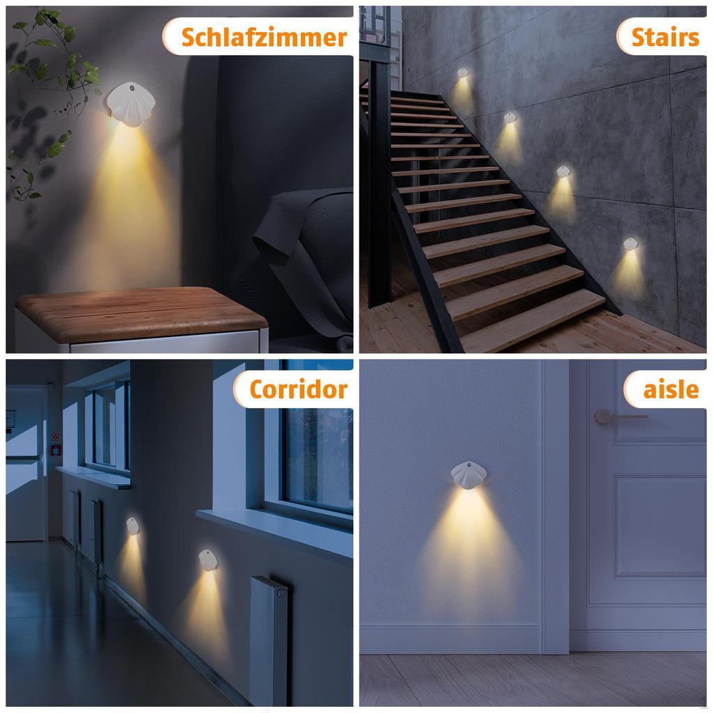 Modern Wireless Wall Sconce with Motion Sensor - Easy Setup, Rechargeable