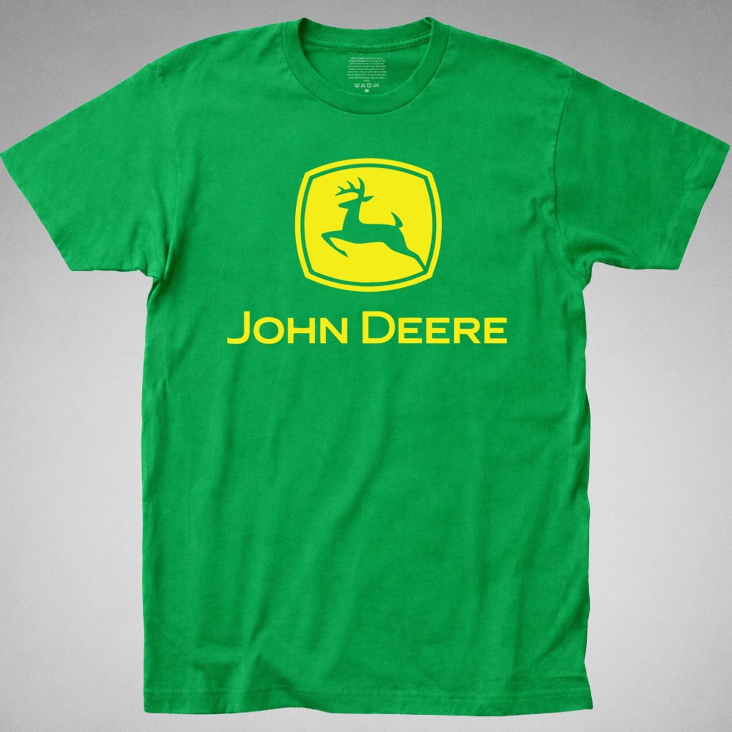 John Deere T-SHIRT Hirsch Traktor Landwirt Logo Herren Grafik-T-Shirt S bunt