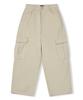 Mubeun Curved Wide Cargo Pants Beige