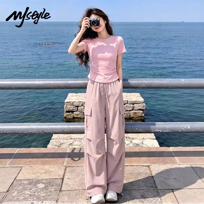 MJ STYLE Women s Casual T-shirt & Pants Set M