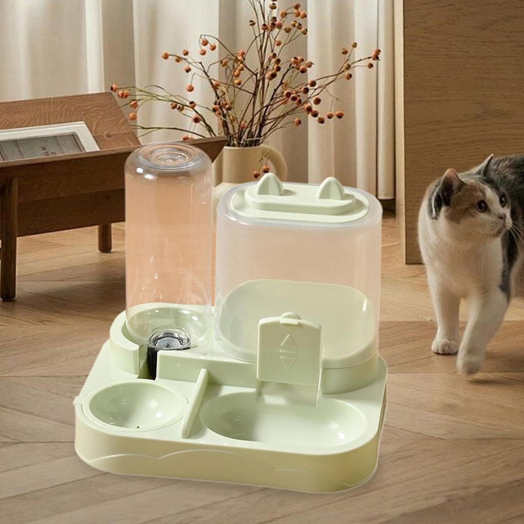 Double Bowl Automatic Pet Bowl Feeder Water Dispenser