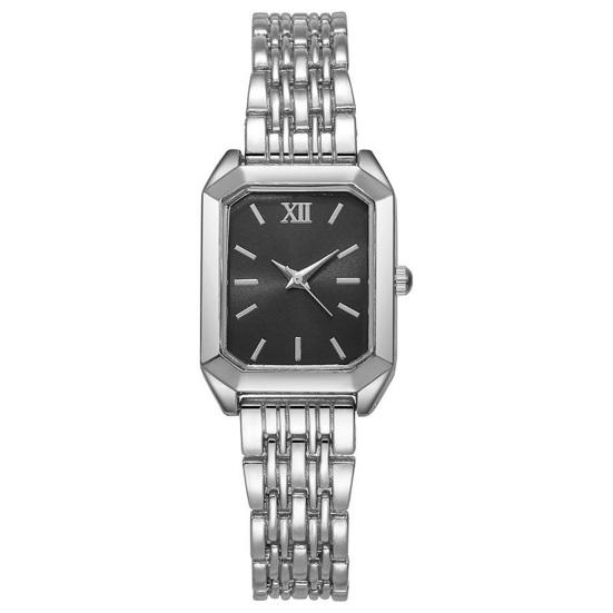 Dameshorloge Lichte Luxe Stijl Vierkant Wijzerplaat Horloge Stalen Band Versiering Horloge voor Kantoorfeest Date Night