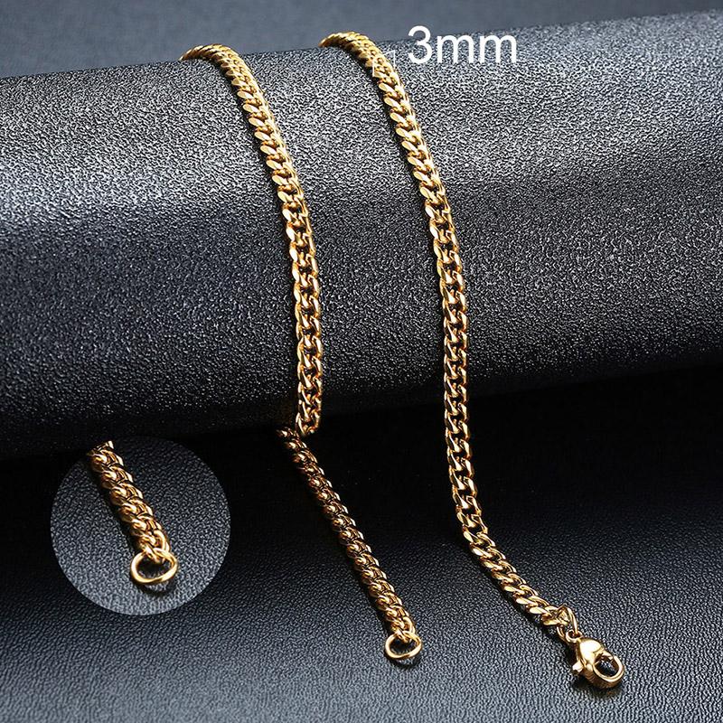 Minimalist Rope Chain Stainless Steel Choker Necklaces for Women 1-5MM Gold Color Metal Daily Wear Statement Collar Jewelry