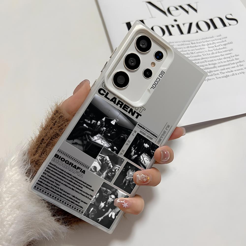 C-Clarent Scat Pack Phone Case For Samsung Galaxy S25 Edge S24 S23 S22 S21 S20 Ultra Funda Silicone Silver Cover