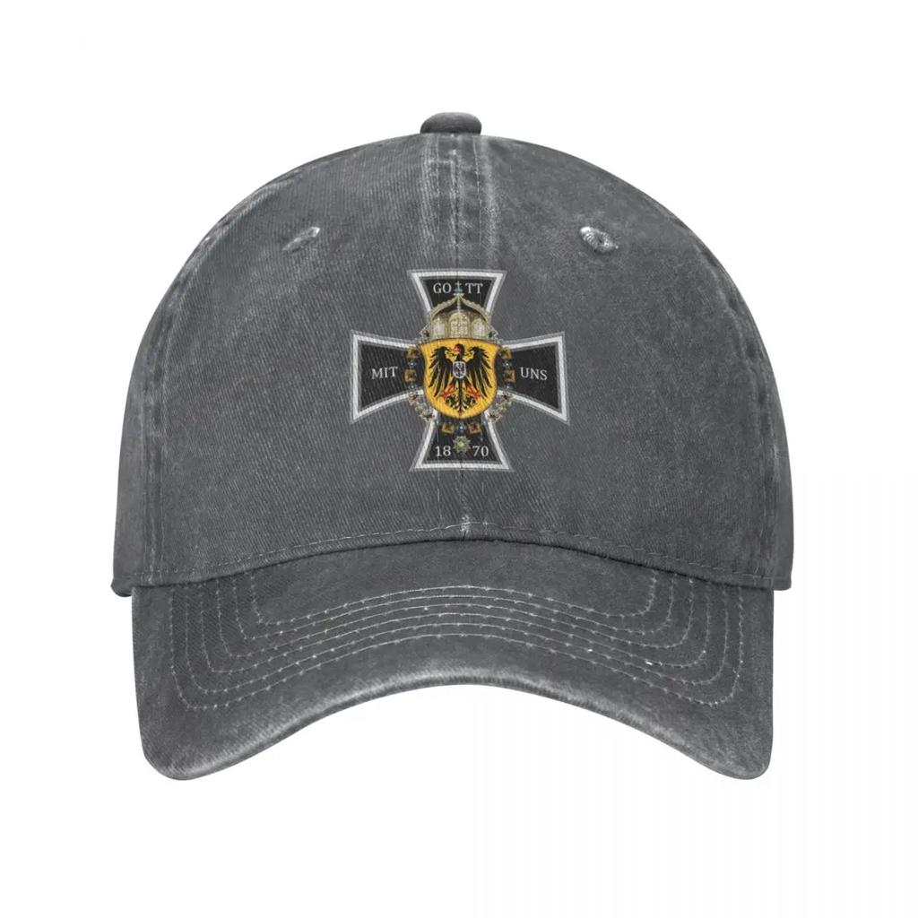 Hip Hop Wash Deutsch 1870 Gott Mit Uns Eisernes Kreuz Baseballkappen Herren Damen Baseballmütze Snapback Deutsche Kappe