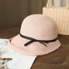 Straw Hat Women's Retro Foldable Basin Hat Literary Fisherman Hat Simple Sun Hat Casual Cool Hat