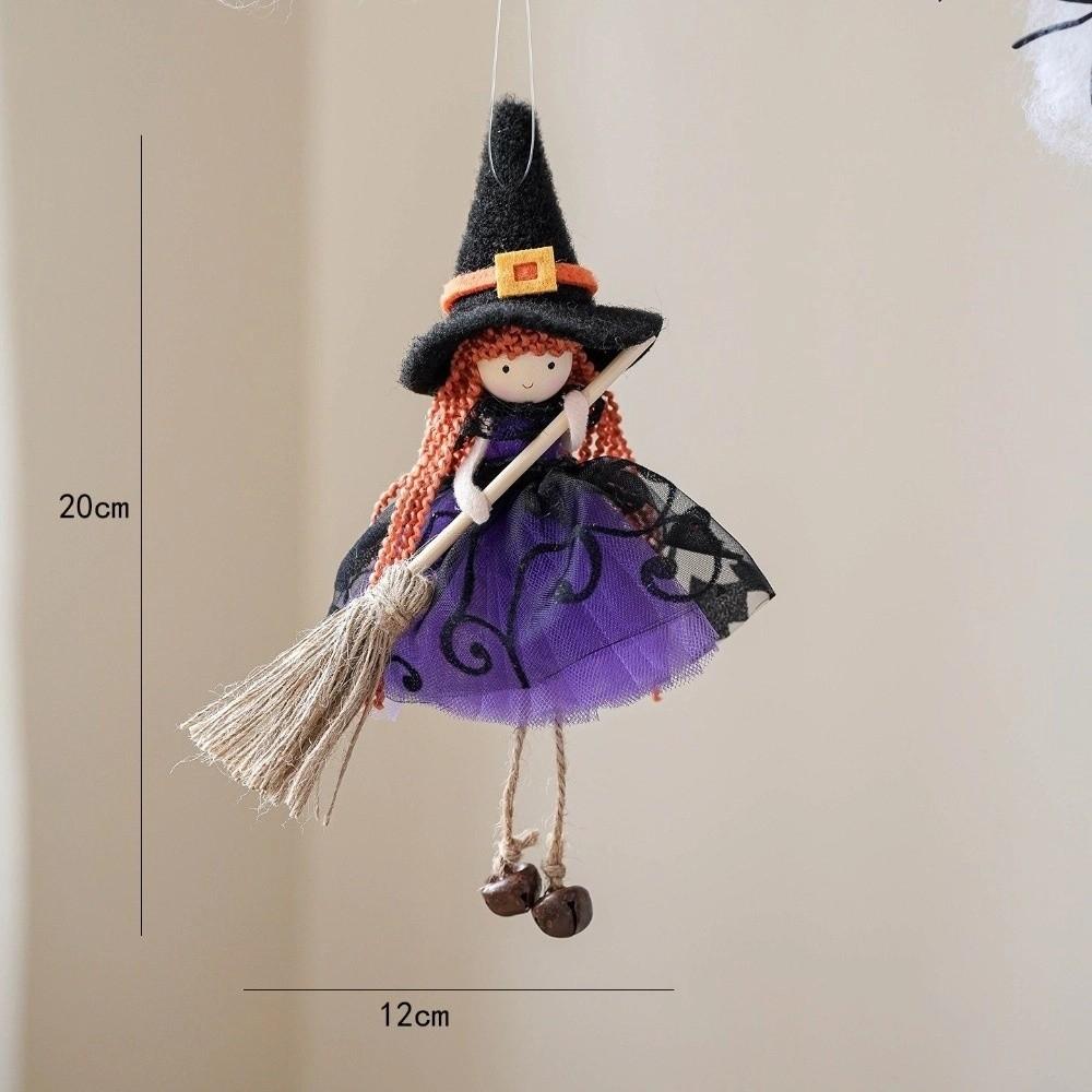 Kid Toy Broom Girl Angel Pendant Hanging Witch Figurine Handicraft  Party Supplies