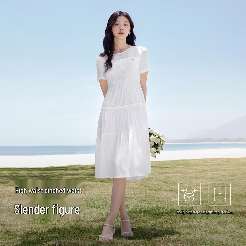Women's Elegant Round Neck Midi Dress