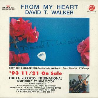 

CD DAVID T.WALKER - From My Heart PEDP1 VICTOR 1993 Japan Jazz Used