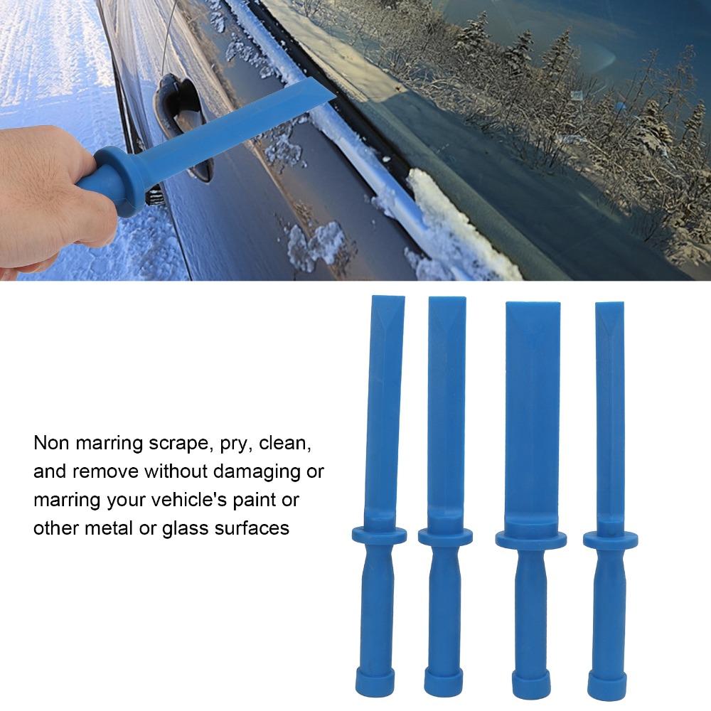 4PCS Anti-Slip Nylon Non-Mar Scraper Set Nylon Adhesive Remover Chisel Removal Pry Tool Auto Shop