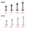 1Pair 6-12mm Tragus Ear Piercing Helix Bar Ball Stainless Steel Labret Lip Bar Rings Stud Cartilage Body Party Jewelry