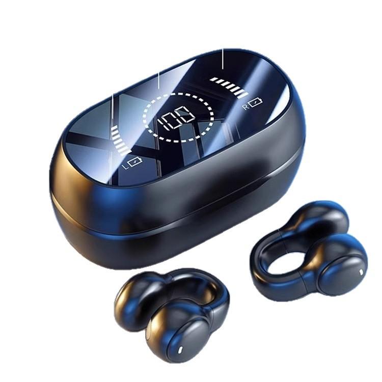 Universal Wireless Bluetooth Bone Conduction Earbuds - Clip-on, Non-In-Ear Design with Extended Battery Life for Sports