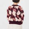 New MLB Old Flower Cashmere Sweaters Women's Burgundy 3FKCY0124-43WIS