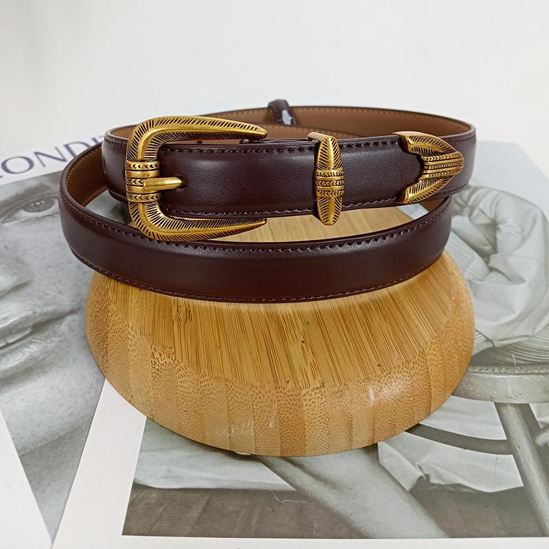 Fire sesonger tilgjengelig Nytt belte Dame Skinn Mote Allsidig Jeansbelte Dekorasjon Med Skjørt, Dress, Genser Midjedeksel