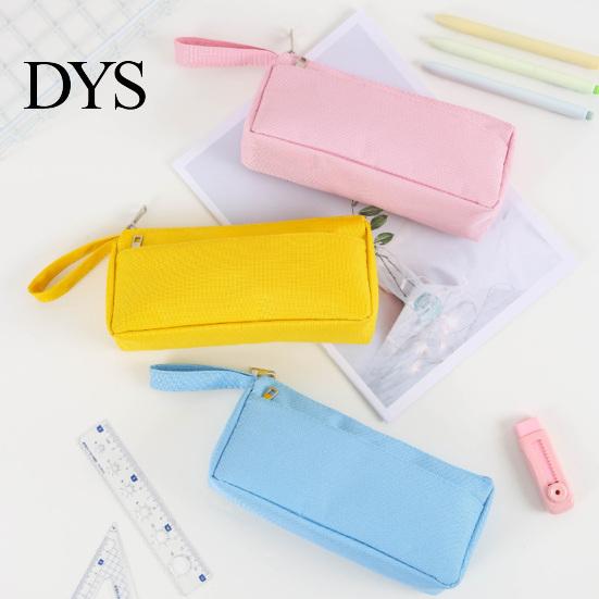 Durable Stationery Pouch for Home Pencil Case with Zipper And Handle, Oxford Solid Color Wide Capacity Pen College Organizer, Portable Lightweight