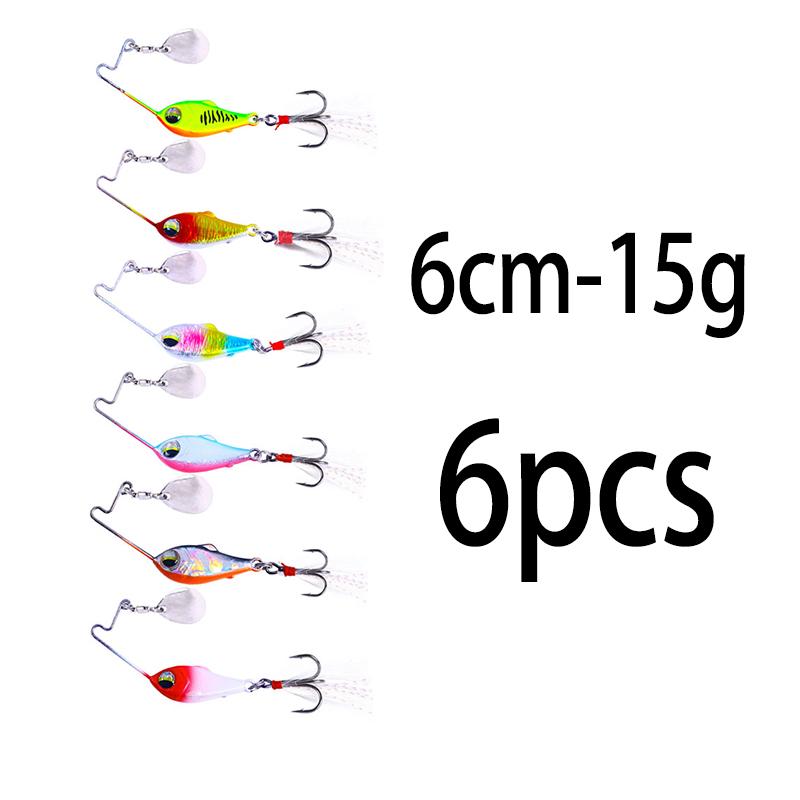 4g 8g 10g 15g 20g Fishing Lures Wobble Rotating Metal Vib Vibration Bait Fishing  Artificial Hard Baits Spinner Spoon Lure Pesca