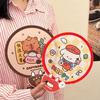 Cute Cartoon Capybara Folding Fan Portable Small Fan With Handle Fan Summer Refreshing Outdoor Mini Round Fan Student Gift