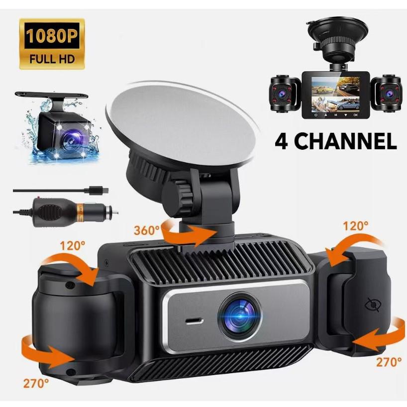 

360° видеорегистратор с Wi-Fi: HD Ночное видение, 4 канала, Режим охраны, Вид заднего хода No Memory Card