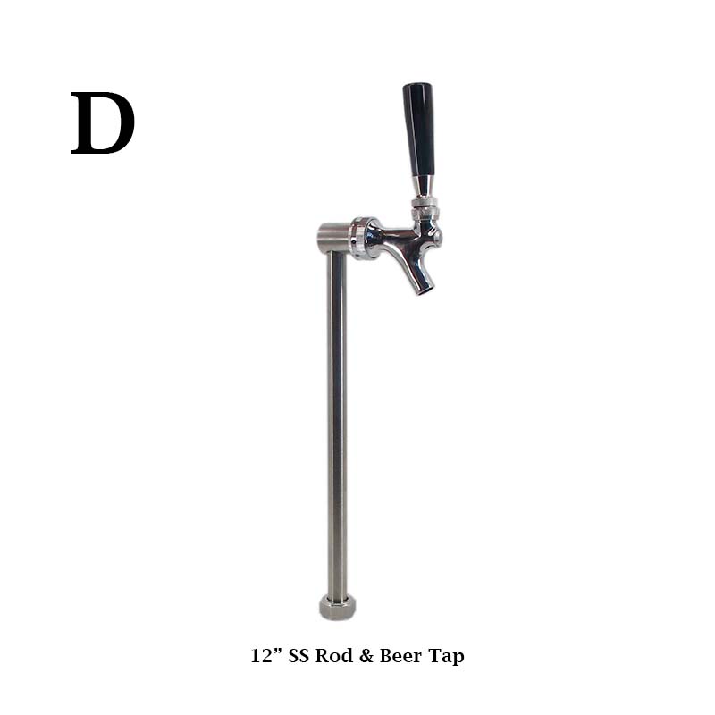 Party Keg Dispenser Upright Picnic Pump Rod 12/17.5inch Stainless Steel 304 Standard US Faucet Ez-Tap Keg Party Dispensing Kit
