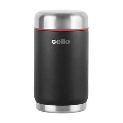 Vacuum Insulated Stainless Steel Flask For Travel Or Soup Storage With Scratch Resistant Finish And Leakproof Screw Lid – 600ml Black