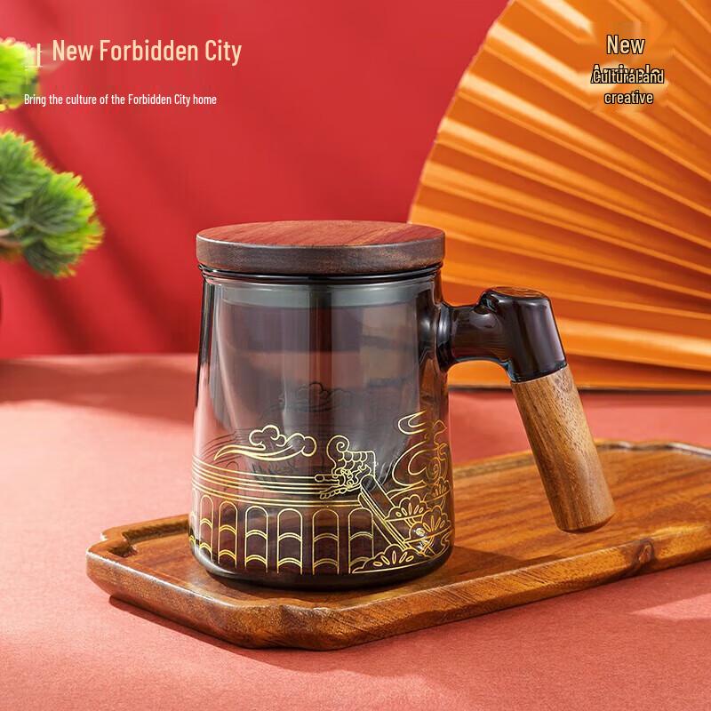 Forbidden City Glass Tea Infuser Cup - Gift Box Edition