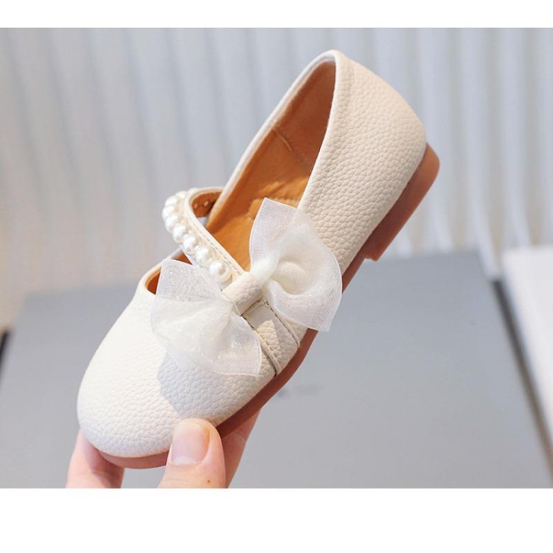 Kids Girls Soft Sole Pearl Princess Leather Shoes Fashion Casual Dance Shoes